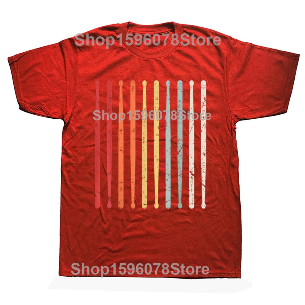 Funny Drum Stick Drummer Player Tshirts Men Womens Fashion Casual Tshirt 100 Cotton Loose Oversized T Shirt Summer S
