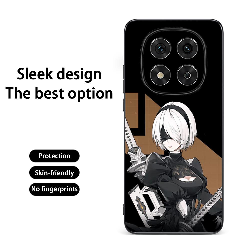 Nier automata sexy game girl pattern Phone Case For Redmi Note 14 13 12 11 Pro Plus S 5G 14C A3 Soft Black Phone Cover