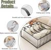 Underwear Sock Organizer Box Multi-functional Foldable Closet Organizers Drawer Divider Storage Boxes For Underpants Socks Bra