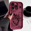Heart Pattern Matte TPU Case Shell For iPhone 16 Pro Max 15 Pro 14 13 12 11 XS XR 8 7 Lens Protection Shockproof Soft Silicone Phone Cover