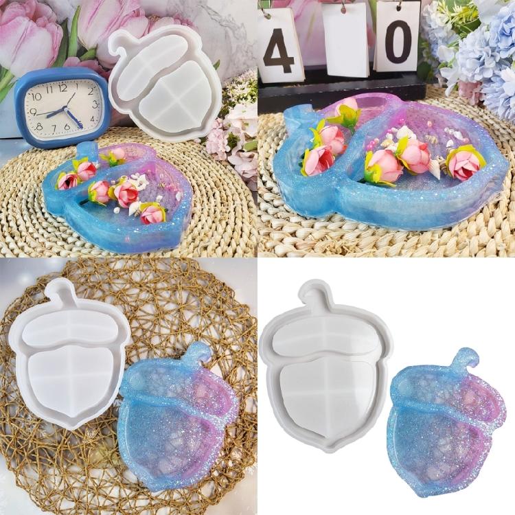 Versatile Silicone Storage Tray Mold Lovely Acorn Shaped Coaster Mould Epoxy Resin Mold for Home Decoration Making