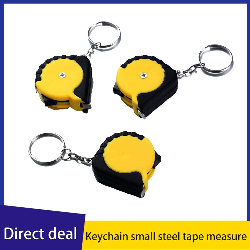 Small Steel Tape Measure 1m Mini Key Chain Portable Automatic Rebound Soft Steel Tape Measure