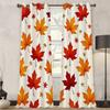2 szt. Zasłony z nadrukiem liści klonu na jesień   tkanina poliestrowa   można prać w pralce   odpowiednie do dekoracji sypialni i salonu