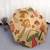 1pc Mushroom Fantasy Automatic Folding Umbrella - Compact 8-Rib Design, Durable Plastic & Iron, Daily Use Z1230072