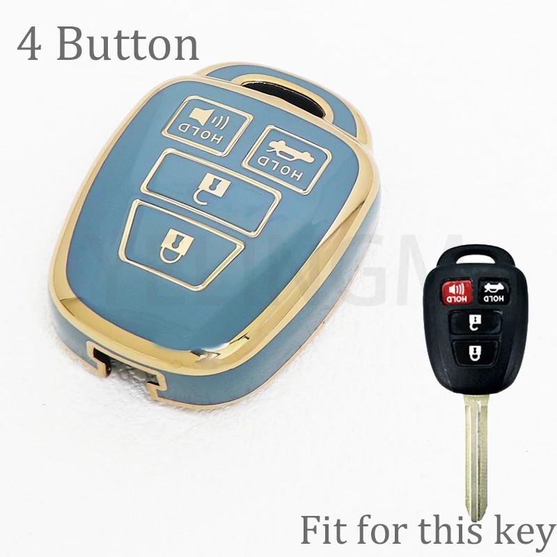 4 Buttons New Tpu Car Key Case Cover Shell For Toyota Prius Corolla Yaris Avensis Camry Rav4 2012 2013 2014