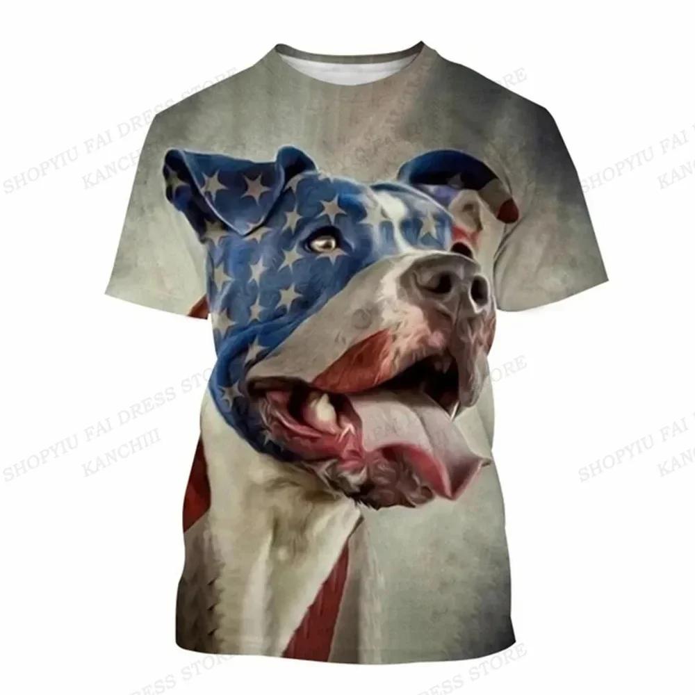 T-shirt Estiva da Uomo Animale Maiale Cane Gatto Stampa 3D T-shirt Uomo Donna Moda Manica Corta T-shirt Girocollo Divertente T-shirt Top per Bambini