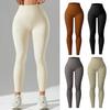 Yoga Pants High Stretch Women Casual Trousers with Elastic High Waist Pure Color Tight Fit Dance Work Leggings