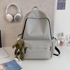 Schoolbagins Large Capacity Simple Solid Color Backpack Junior High School Backpack Male Japanese School Bag Female College Student Korean Edition