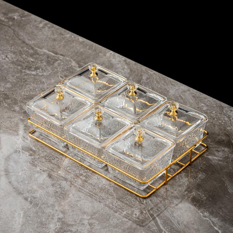 WUHE Six-Compartment Plastic Serving Tray
