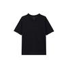 Jordan Solid Color Crew Neck Short Sleeve Drop Shoulder T-Shirt Women Tops Black FN5117-010