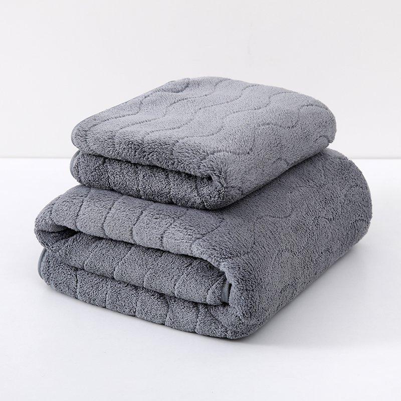 

Полотенце для ванной с рябью из кораллового бархата, не теряющее волосы, полотенце для мытья лица, пара больших полотенец для ванной, утолщенное, впитывающее воду, быстросохнущее пляжное полотенце 70 * 140cm