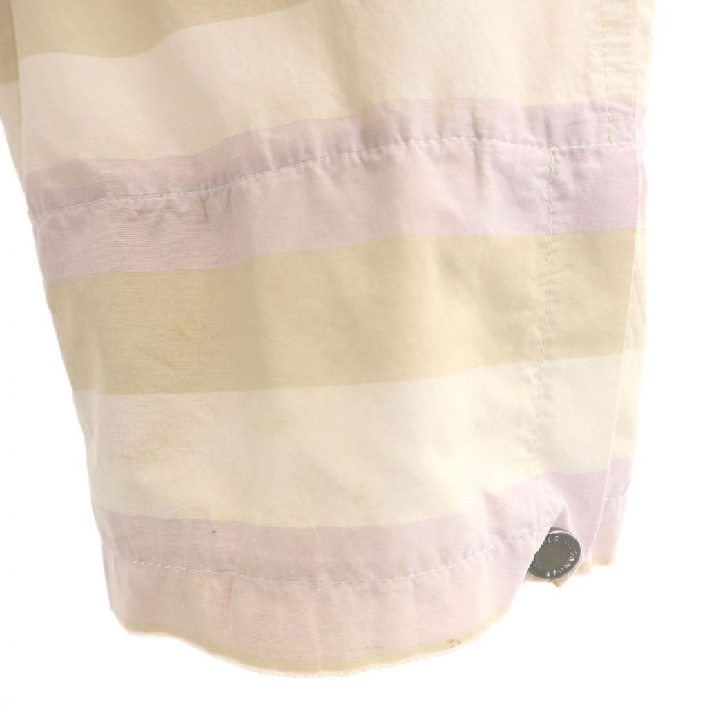 Jil Sander Silk Blend Made In Italy Border Pattern Long Sleeve Zip Hoodie Women Used