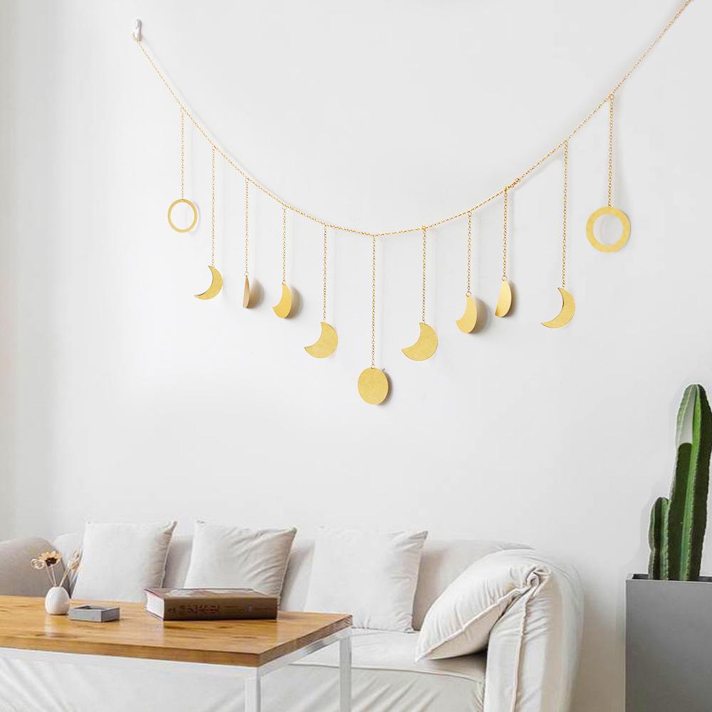 Nordic Style Star & Moon Wall Hanging - Children's Room Decoration
