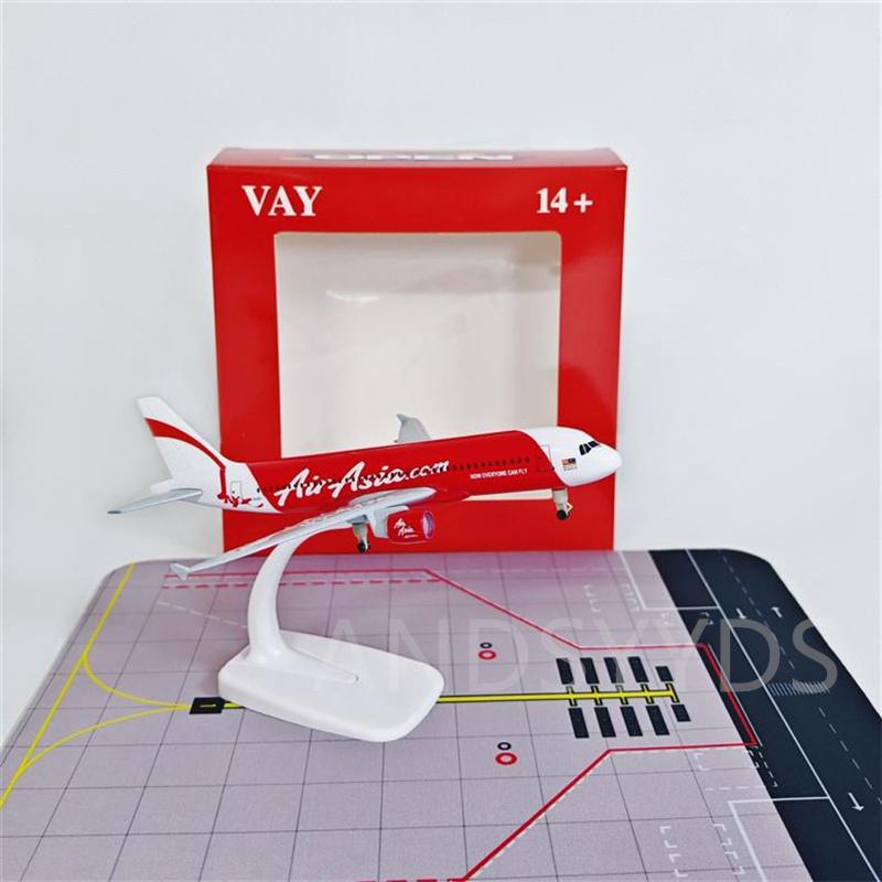 A320 Asia Airways Aviation Model Aircraft 20cm  1/400 Scale Diecast Metal Alloy Aeroplane With Stand Airplane Collection Display