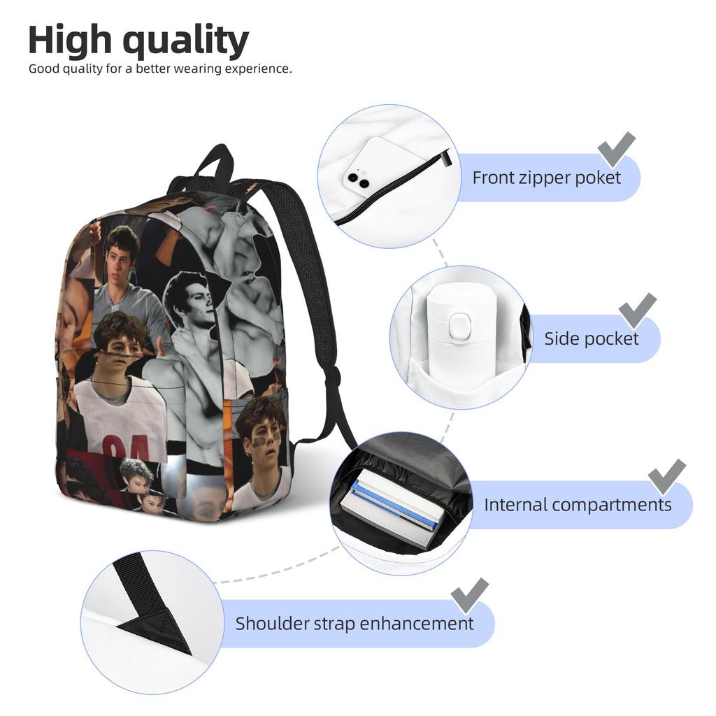 Dylan Obrien Actor Classical Backpack Sports Student Business  Daypack for Men Women Laptop Canvas Bags