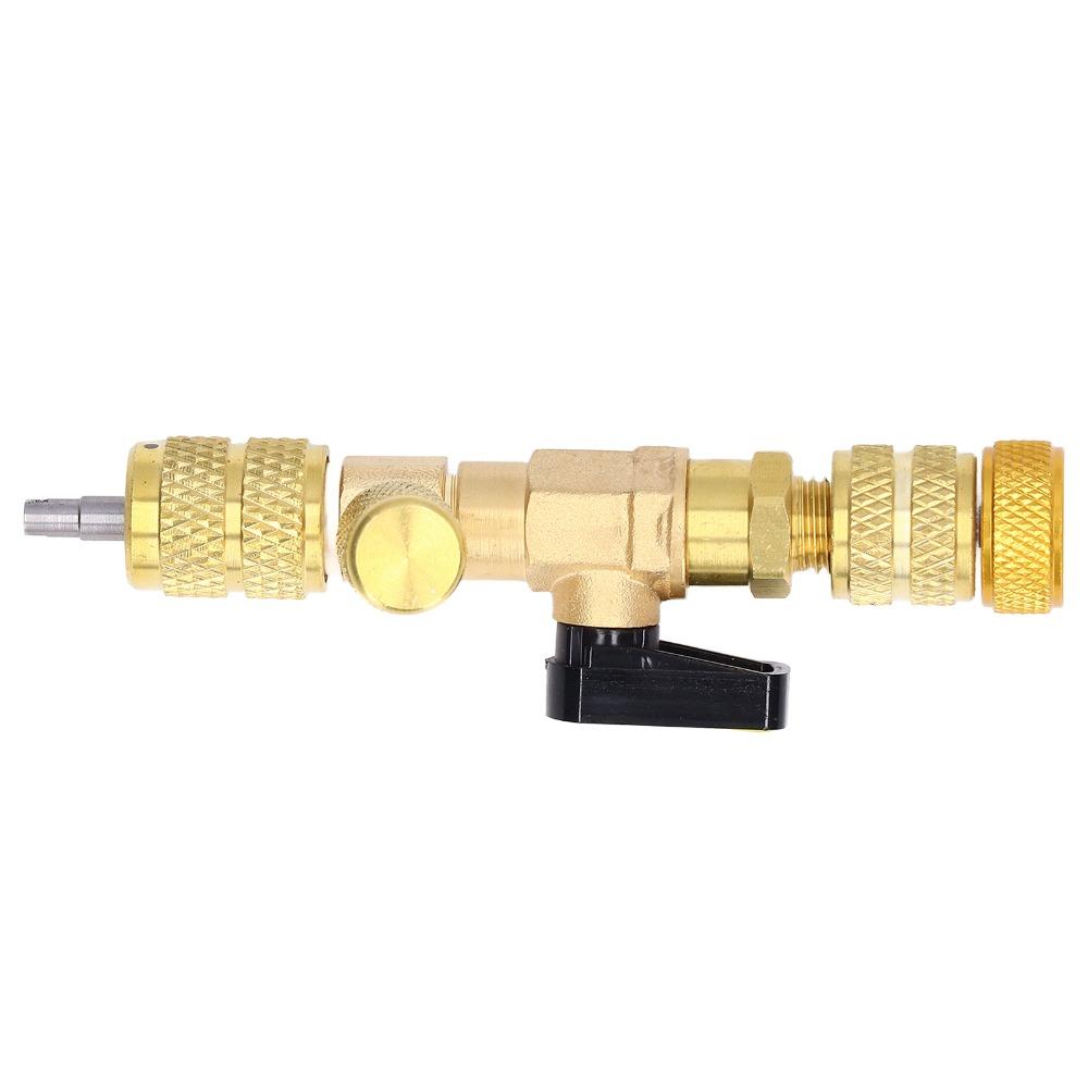 Dual Size Ports Valve Core Installer Valve Removal Tool Kit For R410A Refrigerant System