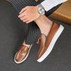Herren Lederschuhe Mode Italien Freizeitschuh Business Büro Kleiderschuhe Komfort Fahrschuhe für Herren Slipper Loafer Übergröße