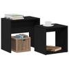 Coffee Tables 2 Pcs Black Oak Effect Particleboard