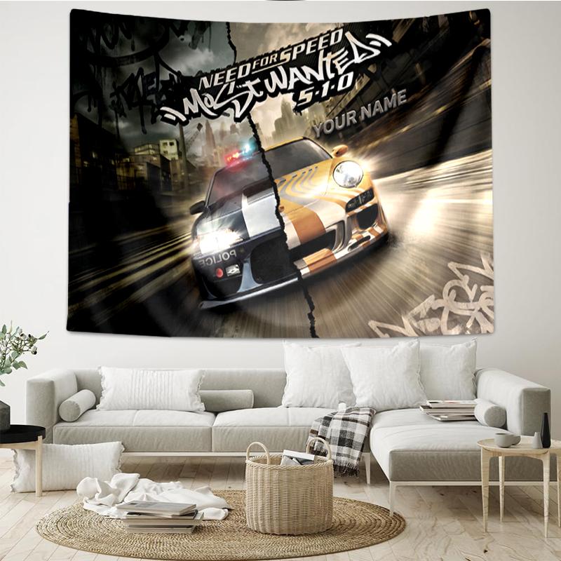 Custom Name Or Text Speed Tapestry Spring Tapestry Background Cloth HD Hanging Cloth Tapestry Home Decor