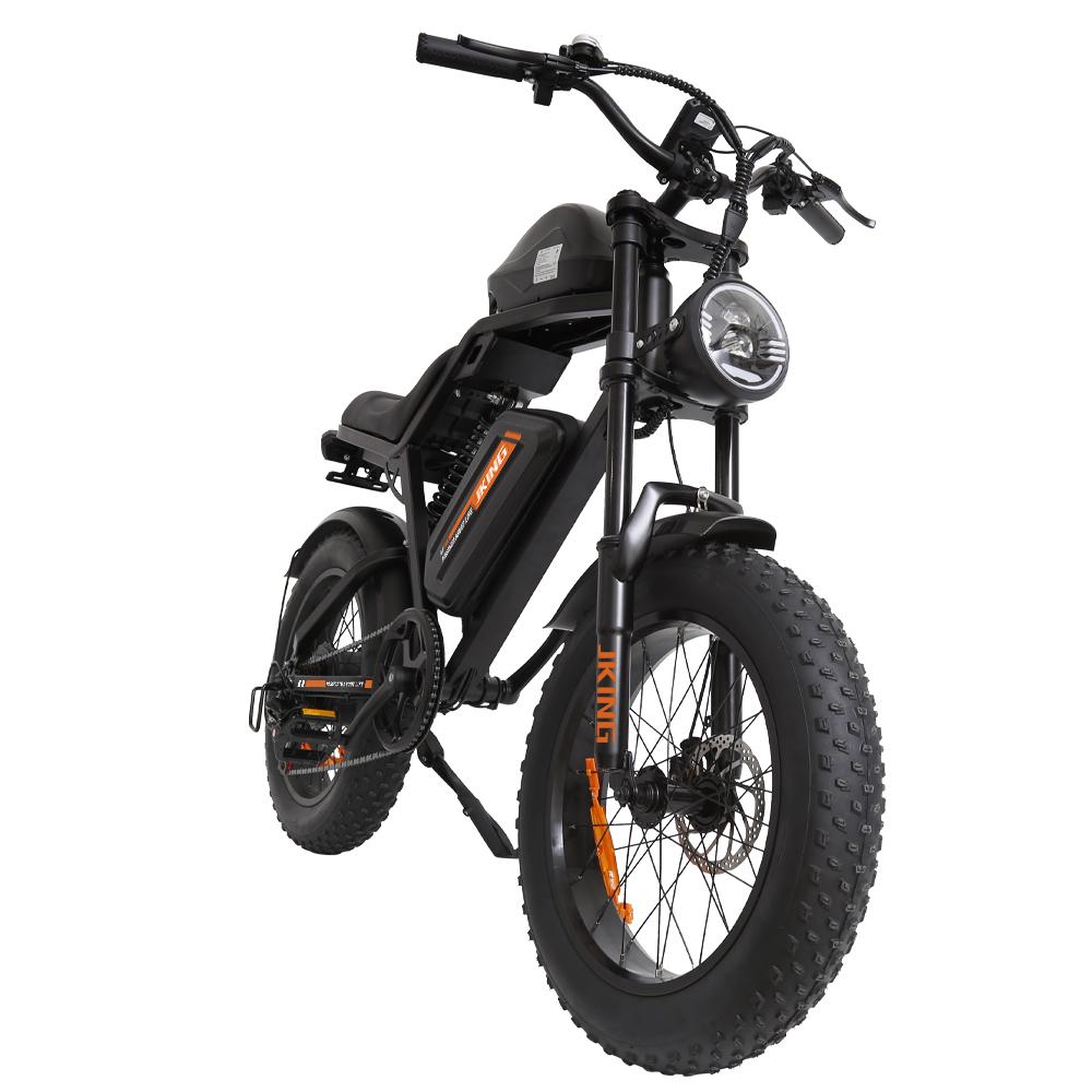 JKING FXH-002 All-Terrain Electric Bicycle 48V15.6Ah Battery 500W Motor 40KM Range 120KG Load 20 Inch Fat Tires E-Mountain Bike