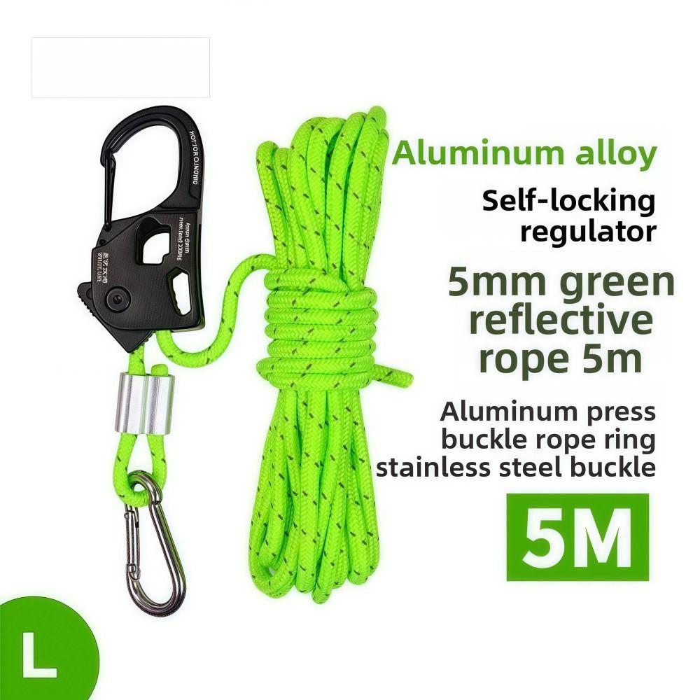 Regolatore Auto-bloccante per Corda in Lega di Alluminio 2-10mm Tenditore Telo Tenda Strumento da Esterno