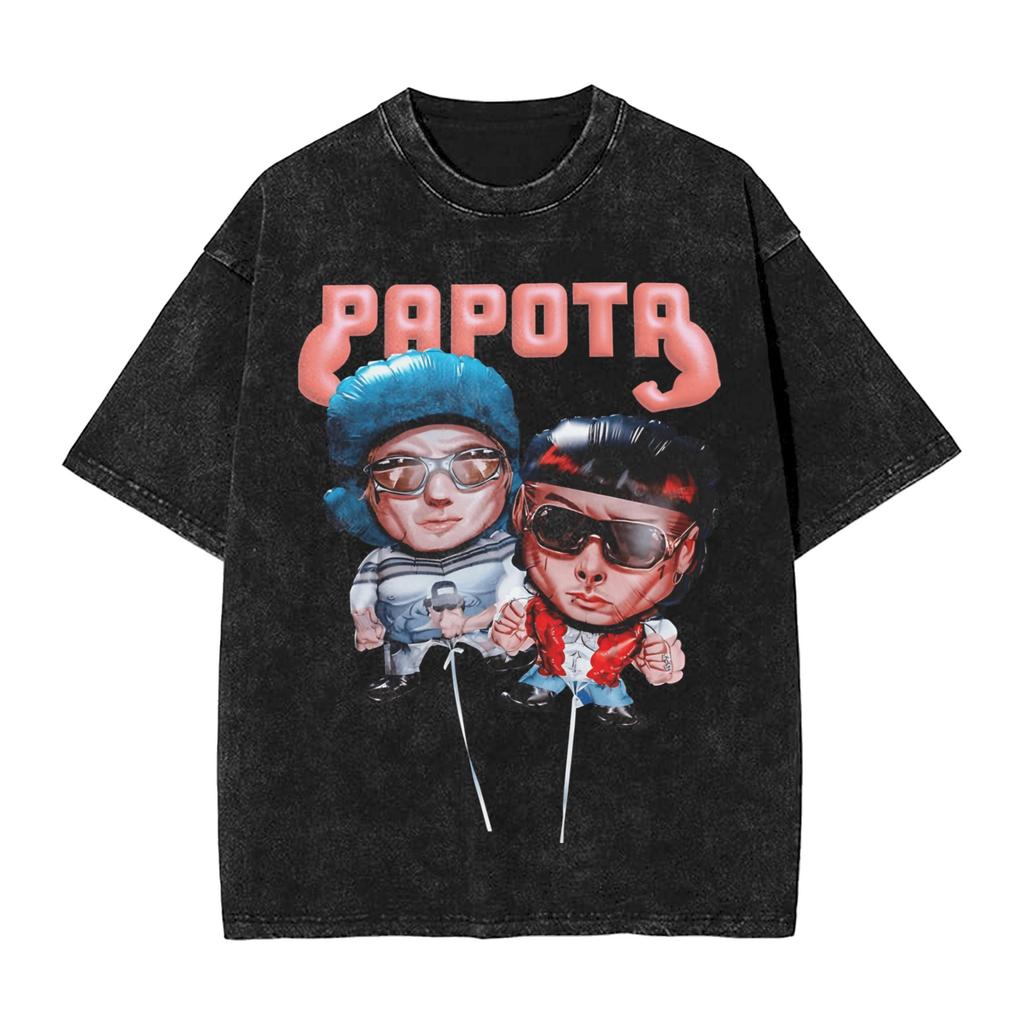 Ca7riel and Paco Amoroso Catriel Men T Shirt Washed Novelty Tees Short Sleeve Crew Neck T-Shirts Pure Cotton New Arrival Tees