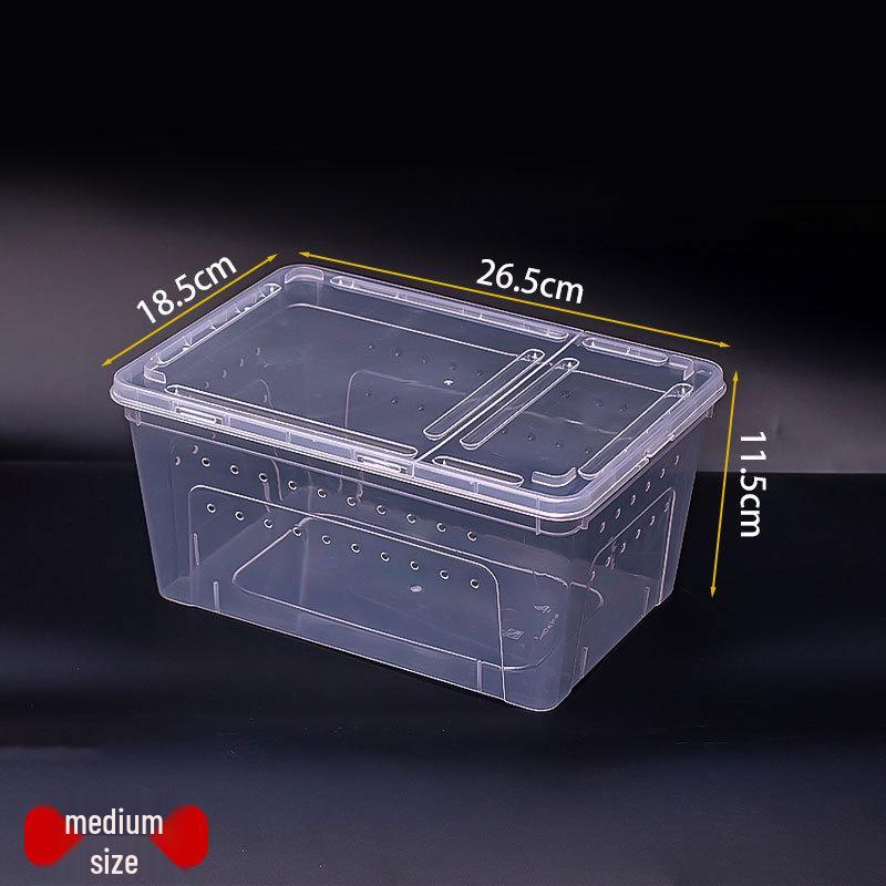 Transparent Multi-Size Handheld Pet Breeding Box and Tank for Turtles, Goldfish, and Hamsters