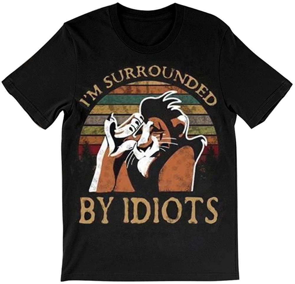 

Lion Shirt King Unisex T-Shirt I M Surrounded By Idiots Funny Shirt