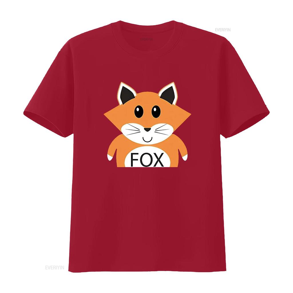 FOX American Retro  Womens T Shirt Black X Large vintage Washed Top For Everyday Wear fashion Comfortable Unisex Casual