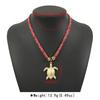 Hand-Woven Conch Turtle Shell Fish Necklace Ocean Style Pendant Necklace Summer Couple Colorful Rope Exquisite Trend Accessories