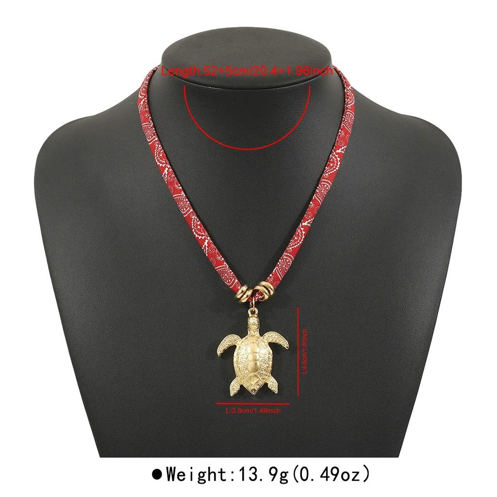 Hand-Woven Conch Turtle Shell Fish Necklace Ocean Style Pendant Necklace Summer Couple Colorful Rope Exquisite Trend Accessories