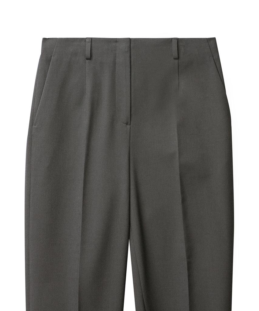 MUSINSA STANDARD WOMAN Women'S Waistbandless Tapered Crop Slacks [Warm Gray]