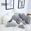 Throw Pillow Cute Comfortable Touch PP Cotton Stuffed Living Room Sofa Cloud Shape Cushion Daily Use