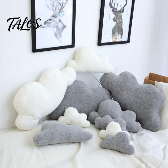 Throw Pillow Cute Comfortable Touch PP Cotton Stuffed Living Room Sofa Cloud Shape Cushion Daily Use