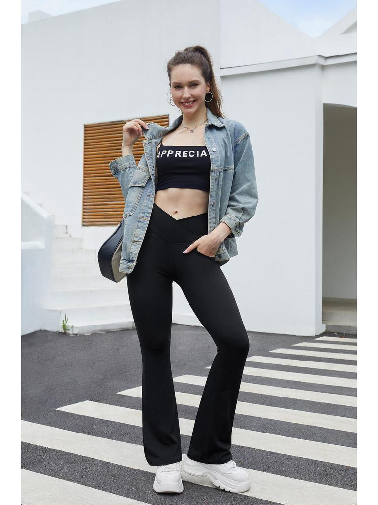 Women's High Waist Bootcut Yoga Pants - Flare Leggings for Gym, Running, Outdoor, and Formal Wear