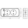 European Power Strip with USB Socket 5V2A - German Standard for Russia, Ukraine, Kazakhstan (P-02)
