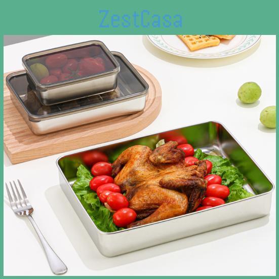 Steel Cheese Container Stainless Refrigerator Elevated Base Fridge Deli Meat Storage Box Kitchen Food Storage Container With Lid
