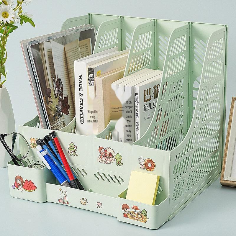 Desktop File and Document Organizer with Pen Holder