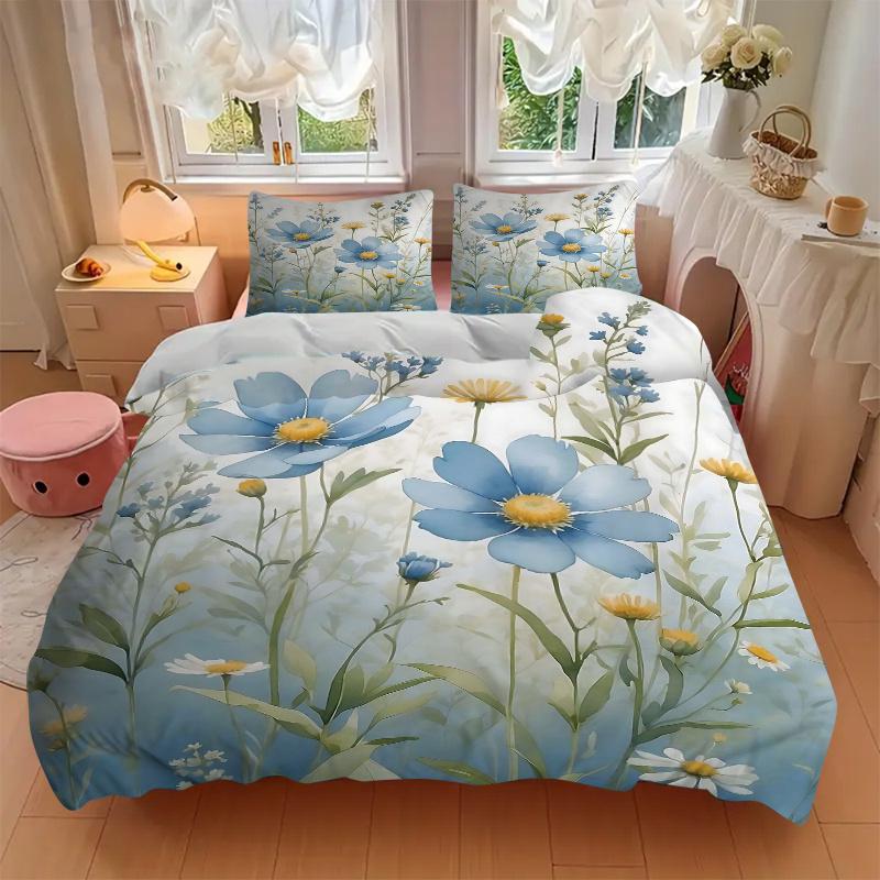 3pcs Blue Dream Quilt Cover Set, Soft and Cozy Bedroom