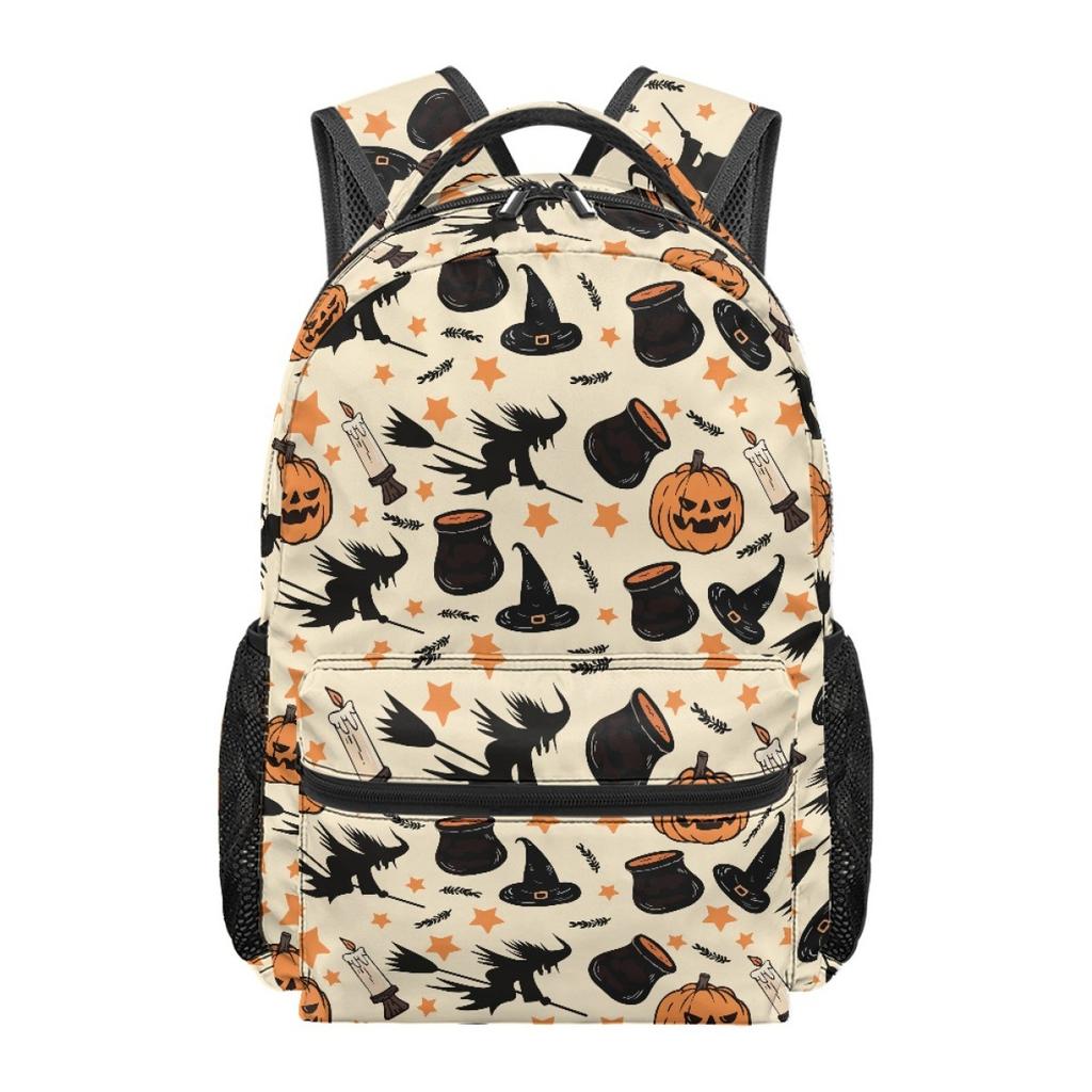 Full Print School Bag Student Cute Halloween Backpack School Commute Large Capacity Backpack