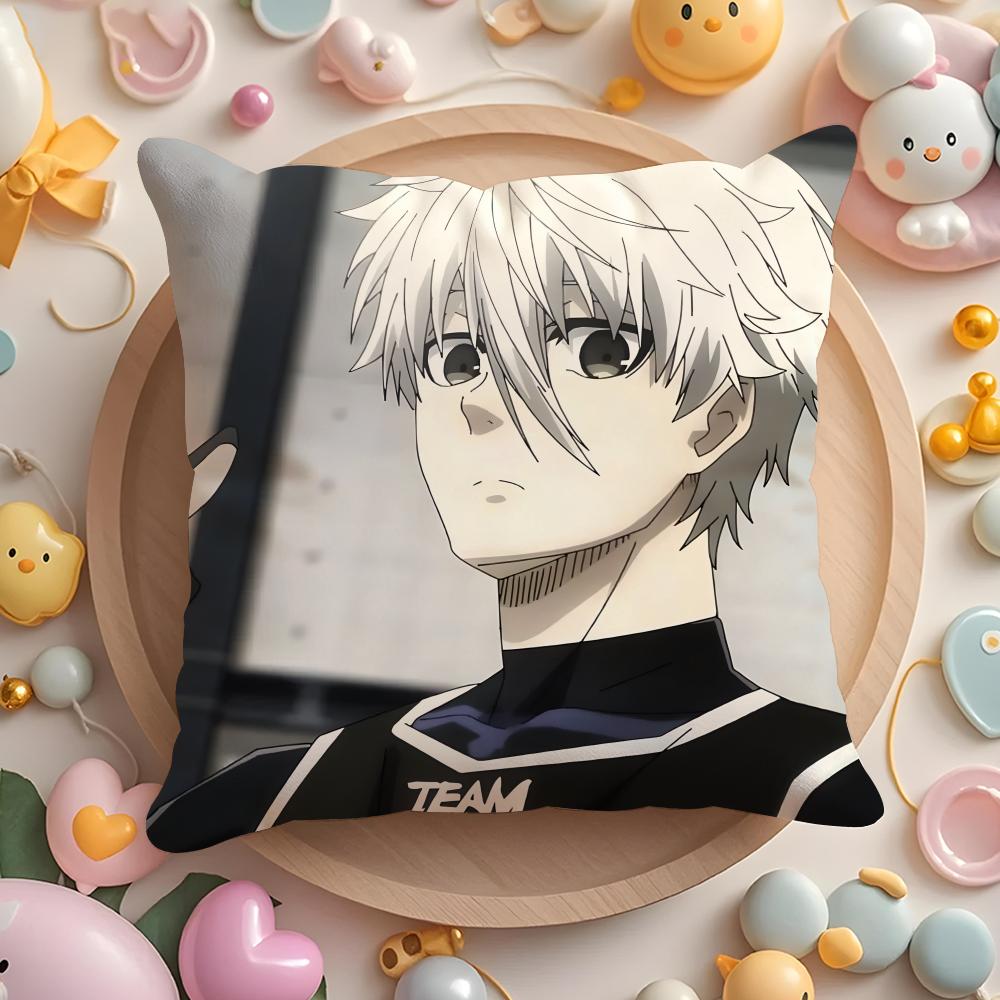 BLUE Anime L-LOCK Cushion Cover Home & Car Multi-Scene Pillow Cover - Reversible, Soft & Durable for Daily Use