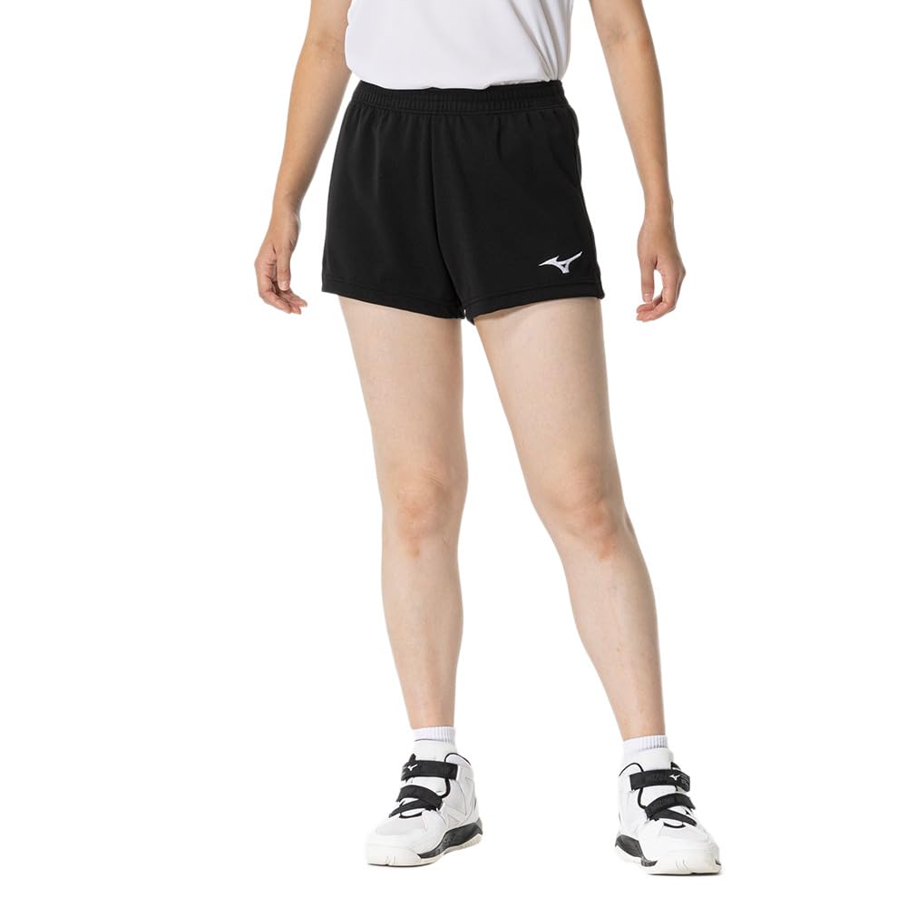 

Mizuno Volleyball Wear Game Knit Inseam Black Pants, Material, 8.5cm (Size L), Stretch, Sweat-Absorbent, Quick-Drying, V2MBB201, Women s, чёрный