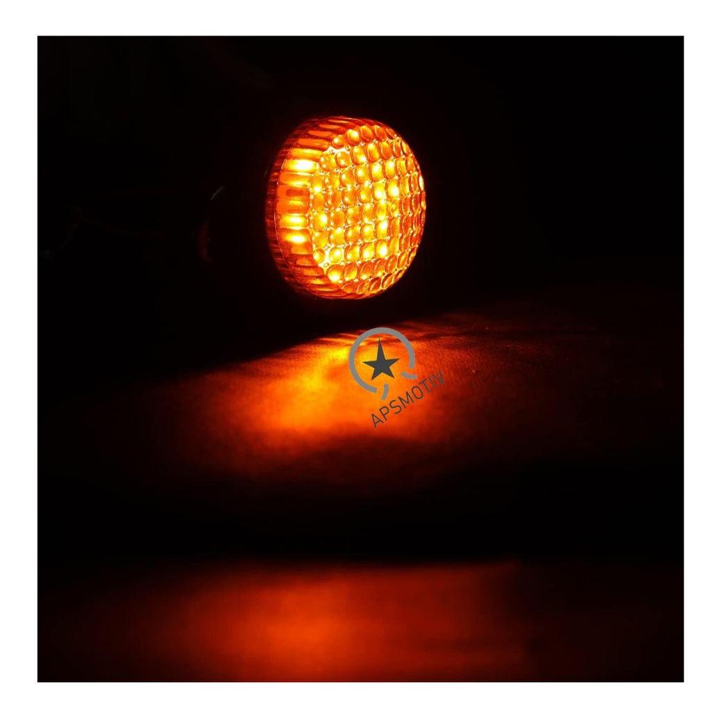 6PCS LED Side Marker Lights 24V Amber Trailer Marker Lamps – Cab Marker / Truck / RV / Semi Truck / Cargo Trailer Lights (Universal Fit)