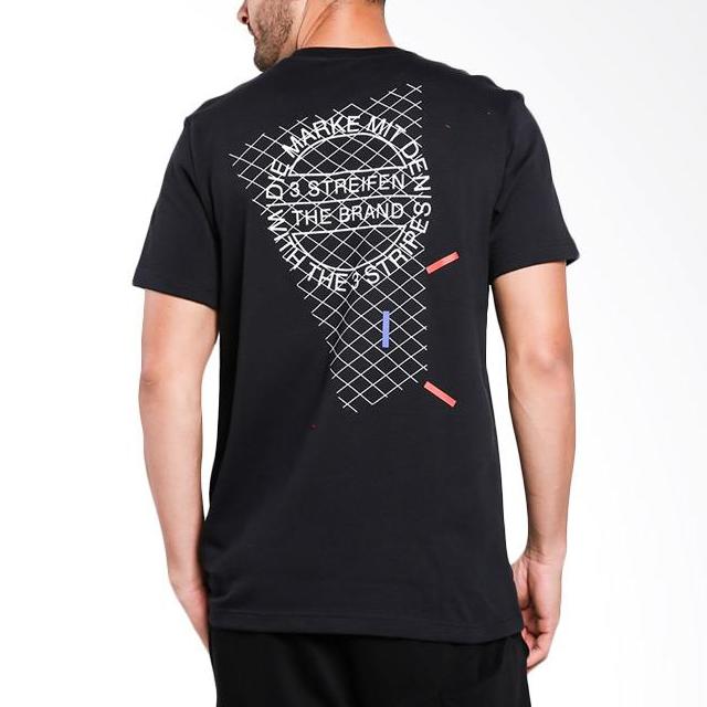 Adidas Originální tričko s krátkým rukávem s logem Clover pro muže, černé CW5174