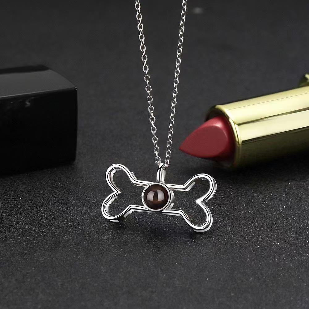 100 Languages 'I Love You' Copper-Plated Bone Necklace - Personalized Trendy Chinese Collarbone Chain