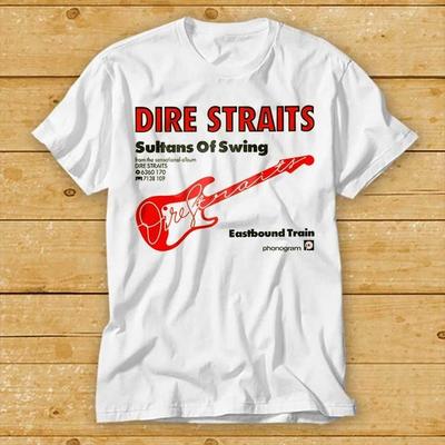 230 Gsm 100% Bavlna Tričko Dire Straits Hudba Kytara Rock Unisex Cool Dárek Módní Styl Top Tričko 2121