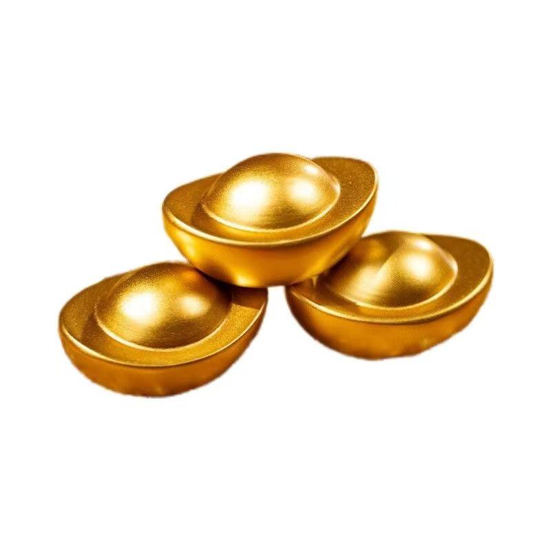 Gold Ingot Ornament: Wealth Gift Decoration for Tabletop or Living Room Entrance