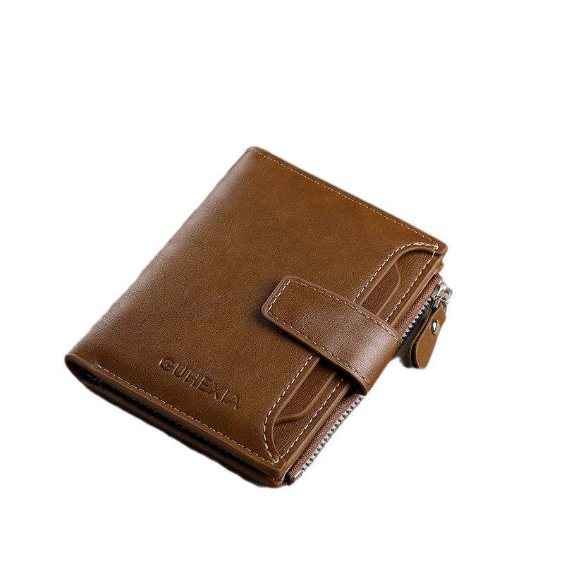 Men's Retro Short Wallet: Multifunctional, Large Capacity Card Holder & Driver's License Case
