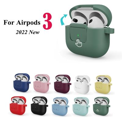 Apple-Airpods3 için silikon kapaklı kılıf Cilt Bluetooth Kulaklık Kılıfları AirPods3 Koruyucu Aksesuarları