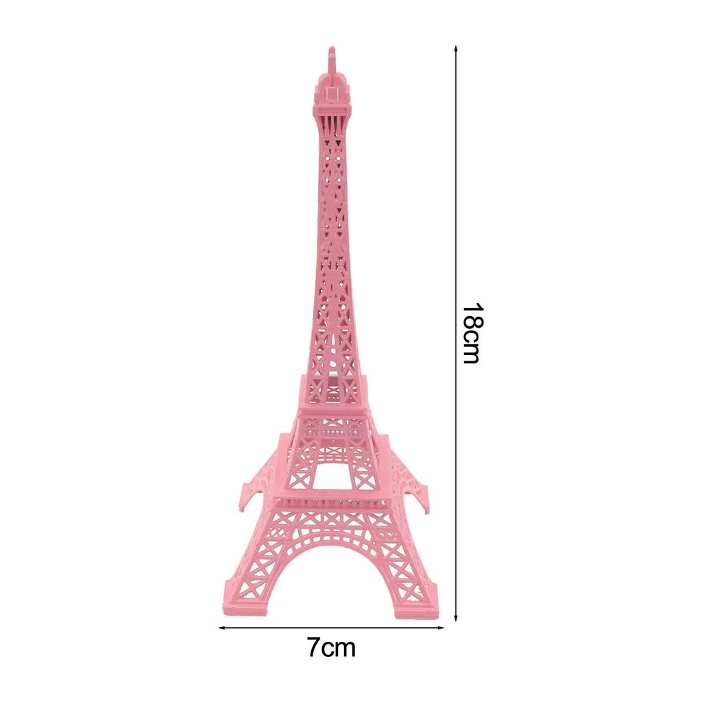 European Landmark Model Eiffel Tower Decor Vibrant Pink Color Artistic European-style Ornament Creative Pink Eiffel Tower
